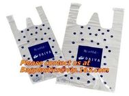 Corn Starch Eco PLA 100% Compostable Plastic t-shirt Shopping Bags,disposable carry shopping bags 100% compostable corn