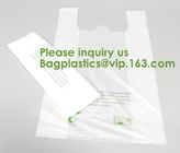 Eco friendly EN13432 Ok home compost certified 100% biodegradable compostable plastic T-shirt vest bag for shopping