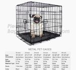 wholesale heavy duty stainless steel dog cage , large double foldable dog kennel, Vet Cage Bank Pet Cages Round Cornered