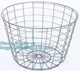 decorative laundry metal wire material storage basket, Vintage Metal Chicken Wire Removable Fabric Hanging Storage Baske