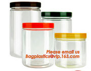 gift packaging clear plastic large round storage box, Food grade clear plastic round PVC tube metal lid box