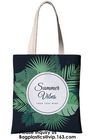 Printing Palm Leaf Canvas Bag Cotton Canvas Handle Tote Bag Cotton Bag Customized Cheap Eco Silk Screen Printing Logo Re