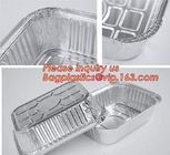 Custom Printing Logo Disposable Rectangular Aluminum Foil Food Takeaway Container with paper lid,Disposable Durable Alum
