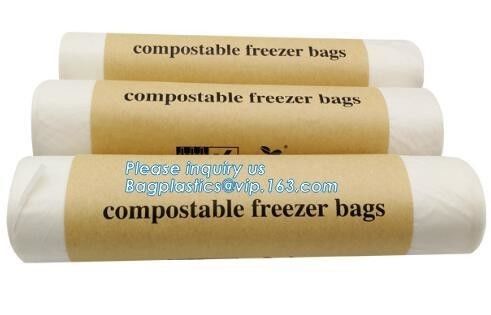 100% Biodegradable Pla Bin Bag/compostable Garbage Bag Rolls/cornstarched Bag, compostable and boidegradable ziplock pla