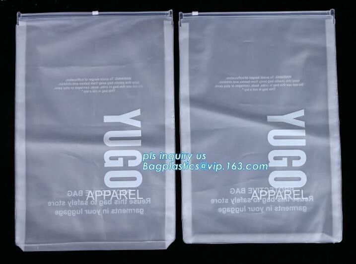 Plastic Cosmetics packaging bags With Slider Zipper Top, Frosted PVC Slider Zipper Bags, Pencil Case Promotional Gift