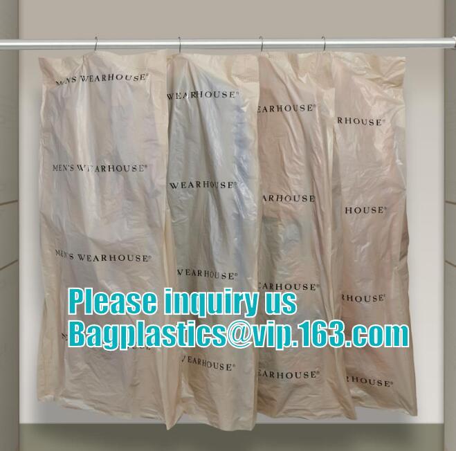 BIODEGRADABLE COMPOSTABLE CORN STARCH Poly dry cleaning garment bags on