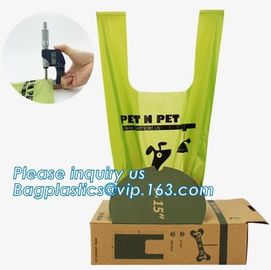 100% Eco friendly plastic shopping bags/T-shirt compostable food packaging for supermarkt, disposable plastic garbage ba