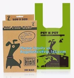 100% Eco friendly plastic shopping bags/T-shirt compostable food packaging for supermarkt, disposable plastic garbage ba