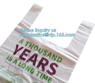 BioPlastic T-shirt bag used for take away food, Compostable Disposable Biodegradable Plastic Bags Garbage Bag For Frozen