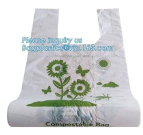 compostable supermarket star seal flat bag on roll for food, 100% compostable custom colourful printed gusset plastic pe