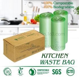 biodegradable and compostable shopping checkout bag, recycled plastic shopping garbage bag on roll, biodegradable food