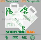 100% Biodegradable Compostable Grocery Shopping bag T-Shirt Bag for Take Out, shopping bag compostable bag made from cor