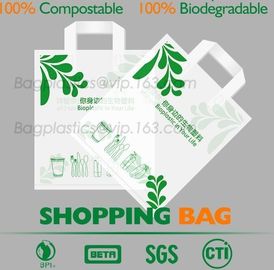 100% fully biodegradable compostable nonwoven shopping bag, cornstarch 100% biodegradable compostable plastic supermarke