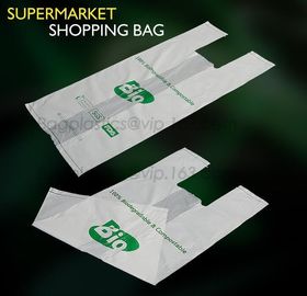 Cornstarch 100% compostable bio degradable vest shopping plastic bags, Compostable Vietnam Shopping Packed Bags