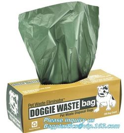 home used compostable customized printed biodegradable dog poop bags, PLA Dog Poop Waste Trash Bag, Premium Quality Comp