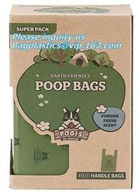 Compostable Bag For Dog Poop Drawstring Holder Custom Dogs Poop Bag Dispenser, Scented Dog Poop Bag Compostable Puppies