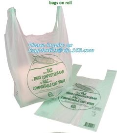 EN13432 BPI OK compost home ASTM D6400 certificates cheap compostable 100% biodegradable fruits bag, vegetable fruit rol