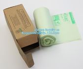 eco friendly biodegradable plastic compostable garbage bags on roll, Cornstarch 100% biodegradable compostable shopping