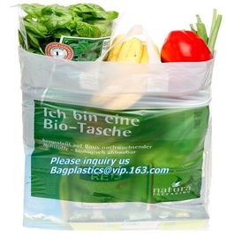 Vest Carrier Plastic Biodegradable Shopping Bag with EN13432 Certificated, Vest Carrier Plastic Shopping Bags