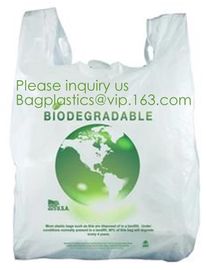 Organic Recycling and compostable bag,Eco friendly Compostable,compostable biobased plastic tshirt bag bagease bagplasti