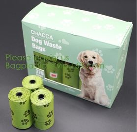 Corn starch PLA 100% Compostable dog poop bag biodegradable waste bags, waste disposable, disposable consumbles, bagease