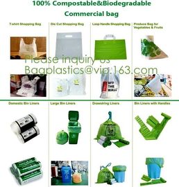 Eco friendly Compostable Biodegradable commercial bags,100% Environment Friendly Compostable Cornstarch Garbage Bags pac