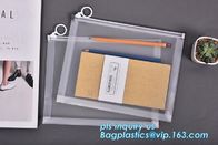 portable transparent flat bottom slider Zip lockk bag for cosmetic, Food grade Coex PP Slider Zipper bag, PVC Slider Zippe
