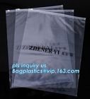 Apparel Garment Clothing package PE slider zip bag, zipper Zip lockk packaging bags with slider zipper,pvc packaging bags