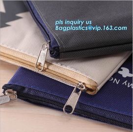 Stationery A4 Paper Waterproof Office Zipper File Bag, Office Stationery Bright Colors OEM File Bag Pocket Clear PVC Bag