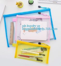 Office Stationery Mesh Bags With Slider Zipper, expanding file/folder/File cover/documents pouch carry bag