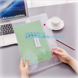 A4 custom PP plastic file folder, document wallet with button, pp a4 decorative expanding file folders