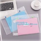 A4 custom PP plastic file folder, document wallet with button, pp a4 decorative expanding file folders