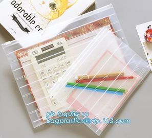 Fashion Colored Mesh Office Stationery A4 Clear Folder with Zipper, Promotional Customize Logo A4 A5 pvc zipper document