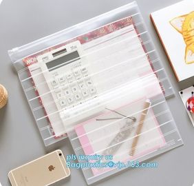 Fashion Colored Mesh Office Stationery A4 Clear Folder with Zipper, Promotional Customize Logo A4 A5 pvc zipper document