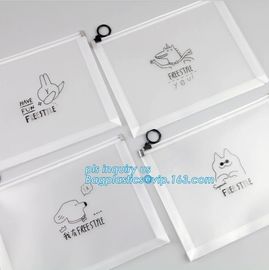 towel slider cosmetic bag, Slider Zip Poly Bag, office file bag with zipper/document file pockect, clear pvc zipper bag/