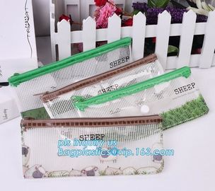 vinyl pvc zipper bag vinyl zipper slider bag for stationery, cosmetic, Flat Zipper Top PVC Slider Zipper Bags For Towel