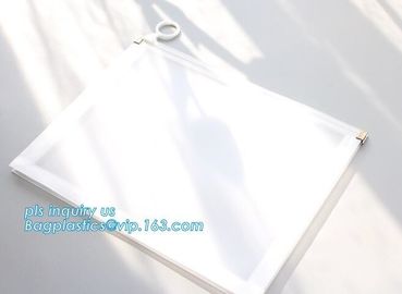 custom transparent pvc slide zipper file bags, cosmetic makeup pen pencil stationery case, PVC plastic slider zipper bag