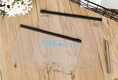 pe plastic resealable slider zipper bags, Eco-friendly Slider Zipper Flat Plastic Bag For Document or Swimwear