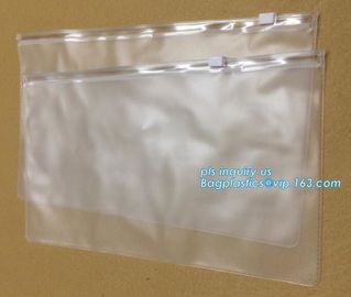 pe plastic resealable slider zipper bags, Eco-friendly Slider Zipper Flat Plastic Bag For Document or Swimwear