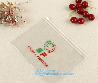 frosted PVC slider zipper bag plastic bag with zipper resealable pvc slider zip poly bag, Slider Packing PE Zipper packi