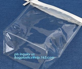 wholesale transparent Logo Packaging Garment Suit Clothes Bags Slider Packing PE Zipper packing Plastic Bag, slider zipp