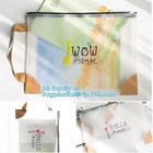 top slider Zip lockk OEM cheap china zipper bag, Slider zipper Clear pvc bag for package Vinyl transparent pvc bag cosmeti