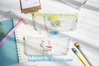 Personalized Neoprene Pencil Case, Neoprene Pencil Bag, Zipper Transparant PVC Pencil Bag, Printed photo frame PVC zippe