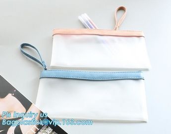 vinyl pvc plastic packaging bags with slider zipper Zip lockk closure, vinyl pvc zipper pouch,black color slider zipper zi