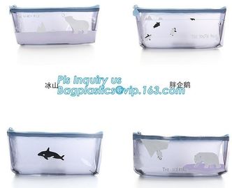 slider zipper pvc pouch clear vinyl pvc Zip lockk bag, OEM clear plastic zipper pouch/ clear vinyl slider zipper bag