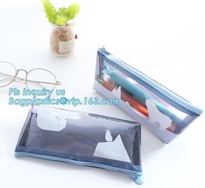 slider zipper pvc pouch clear vinyl pvc Zip lockk bag, OEM clear plastic zipper pouch/ clear vinyl slider zipper bag