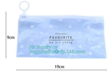 Slider Zipper PVC Pouch Clear Vinyl PVC Zip lockk Bag, slider bag for underwear packaging slider zipper vinyl bag for clot