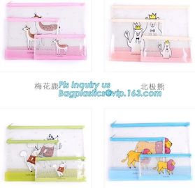 garment pouch with slider zipper, slider zipper on top side gusset pvc packaging pouch, pvc slider pouch,PVC slide pouch