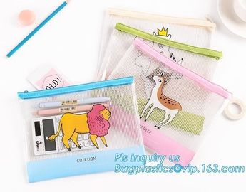 garment pouch with slider zipper, slider zipper on top side gusset pvc packaging pouch, pvc slider pouch,PVC slide pouch