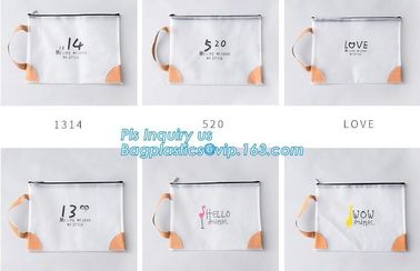 Clear vinyl Drawstring Bag, plastic custom printed pencil case, silicone DIY pencil case for gift, polyester rubber plas